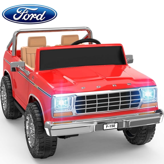 East doll 24V Power Ride on Car, Licensed 1973 Ford F-150 Ride on Truck, 24 Volt Ride on Toy for Kids Aged 3-8 with 400W Powerful Wheels for Boys Girls, 24V Ride Ons with Remote, Red