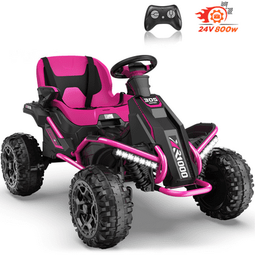 East doll 24V Big Kids Ride on Toys, Electric Power Ride on Car for Kids Age 5-12, 4 Wheeler, 4WD 800W Motors ATV for Kids, 5MPH, Parent Remote, Music, Pink