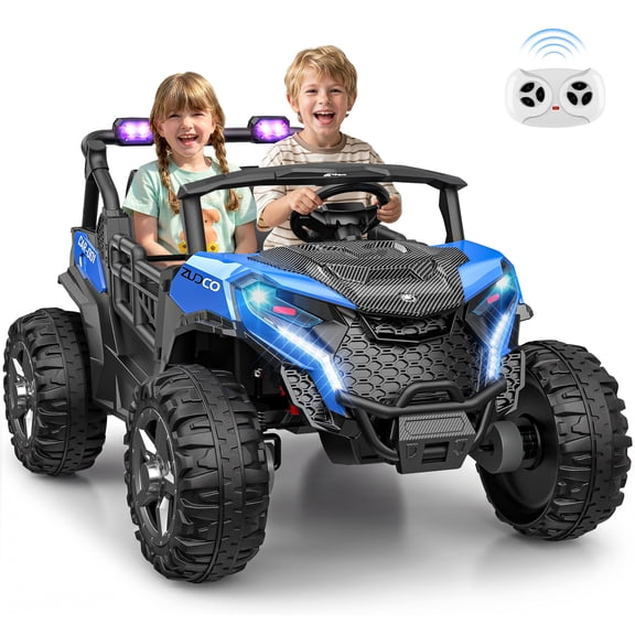 East doll 24V Ride on Toys for Big Kids, 2 Seater Ride on Car with 4x200W Motors, 4WD Kids Electric Car for Ages 3-8, Parent Remote Control, Bluetooth Music, EVA Tires, 5 MPH, Blue