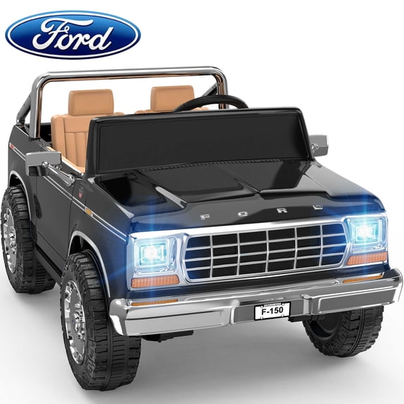East doll 24V Power Ride on Car, Licensed 1973 Ford F-150 Ride on Truck, 24 Volt Ride on Toy for Kids Aged 3-8 with 400W Powerful Wheels for Boys Girls, 24V Ride Ons with Remote, Black