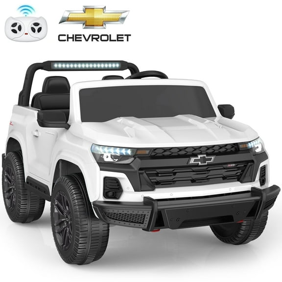 East doll 24 Volt Power Ride on Toys Car for Big Kids, Licensed Chevrolet 2 Seater Ride-on UTV Cars, 24V Ride ons, 800W Motor, Remote Control, 2-5MPH, Electric Car, White