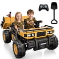 thumbnail image 1 of East doll 24V Powered Ride on Dump Truck, 24V 2 Seater Ride on Car for Big Kid, 24 Volt Ride on Toy with Powerful Wheels for Boy Girl, 4WD 400W Motor, 24V Ride Ons for Kid Aged 3-8Y, Yellow, 1 of 8
