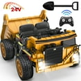 thumbnail image 1 of East doll 24V Ride on Dump Truck, Ride on UTV Car for Kids with Electric Dump Bed, 300W Powerful Motors, 4.4Mph, Remote Control, EVA Tires, Electric Truck for Kids, Yellow, 1 of 10