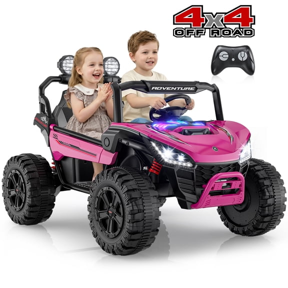 East doll 24V Ride on UTV Car for Big Kids, 2 Seater Ride on Toys, Power Electric Vehicles, 4 Wheels, 800W Motors, Remote Control, 5.1 MPH , Music, Pink