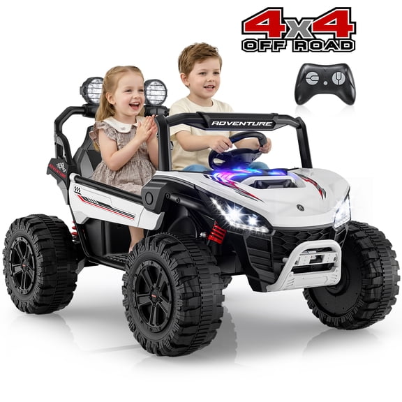 East doll 24V Ride on UTV for Big Kids, 2 Seater Kids Electric Car, Ride on Cars with Remote Control, 4 Wheels, 800W Motors, 5.1 MPH ,White