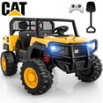 thumbnail image 1 of East doll 24V Ride on Dump Truck, Licensed Caterpillar 24 Volt Ride on Toy for Big Kids, 24V Power Ride Ons, 400W Powerful Wheels for Boys Girls, 2 Seater Ride on UTV Car, Aged 3-8Y, Yellow, 1 of 7