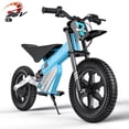 thumbnail image 1 of East doll 36V Electric Dirt Bike for Kids, 13 mph High-Speed Electric Bicycle Ride on Dirt Bike for Kids Aged 5+, 500W Peak Brushless Motor, 14" Pneumatic Tire, Max Load 143 lbs, Blue, 1 of 8