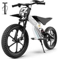 thumbnail image 1 of East doll 36V Electric Dirt Bike for Kids, 16 mph High-Speed Electric Bicycle Ride on Dirt Bike for Kids Aged 5+, 700W Peak Brushless Motor, 16" Pneumatic Tire, Max Load 154 lbs, White, 1 of 9