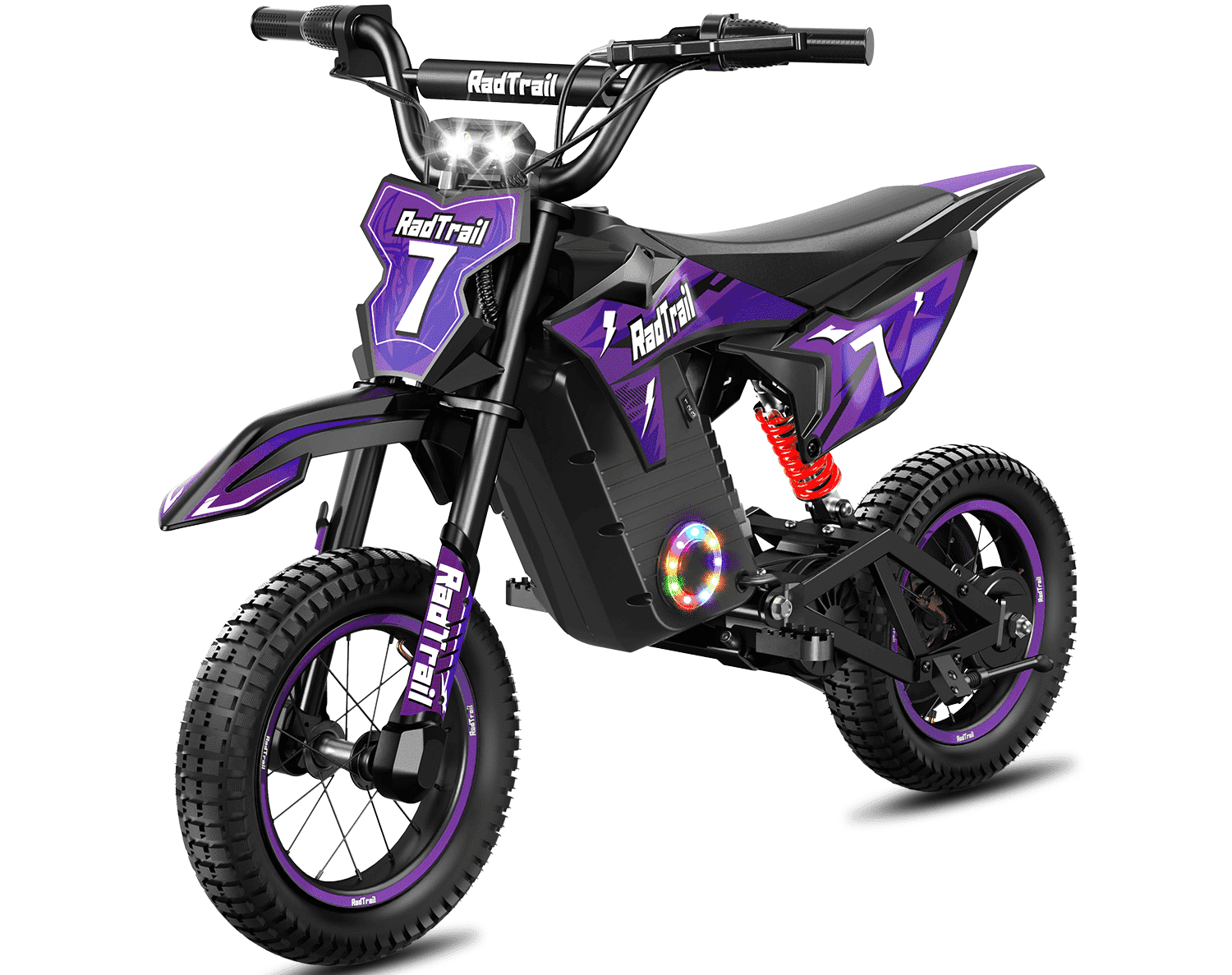 East doll 36V Electric Dirt Bike for Kids, Peak 700W Kids Electric Dirt Bikes, Electric Kids Dirt Bike for Boys Girls Aged 4-8Y, 3-Speed, Max 15.5 Mph, 13.7 Miles Long Range, 3 Light Modes, Purple