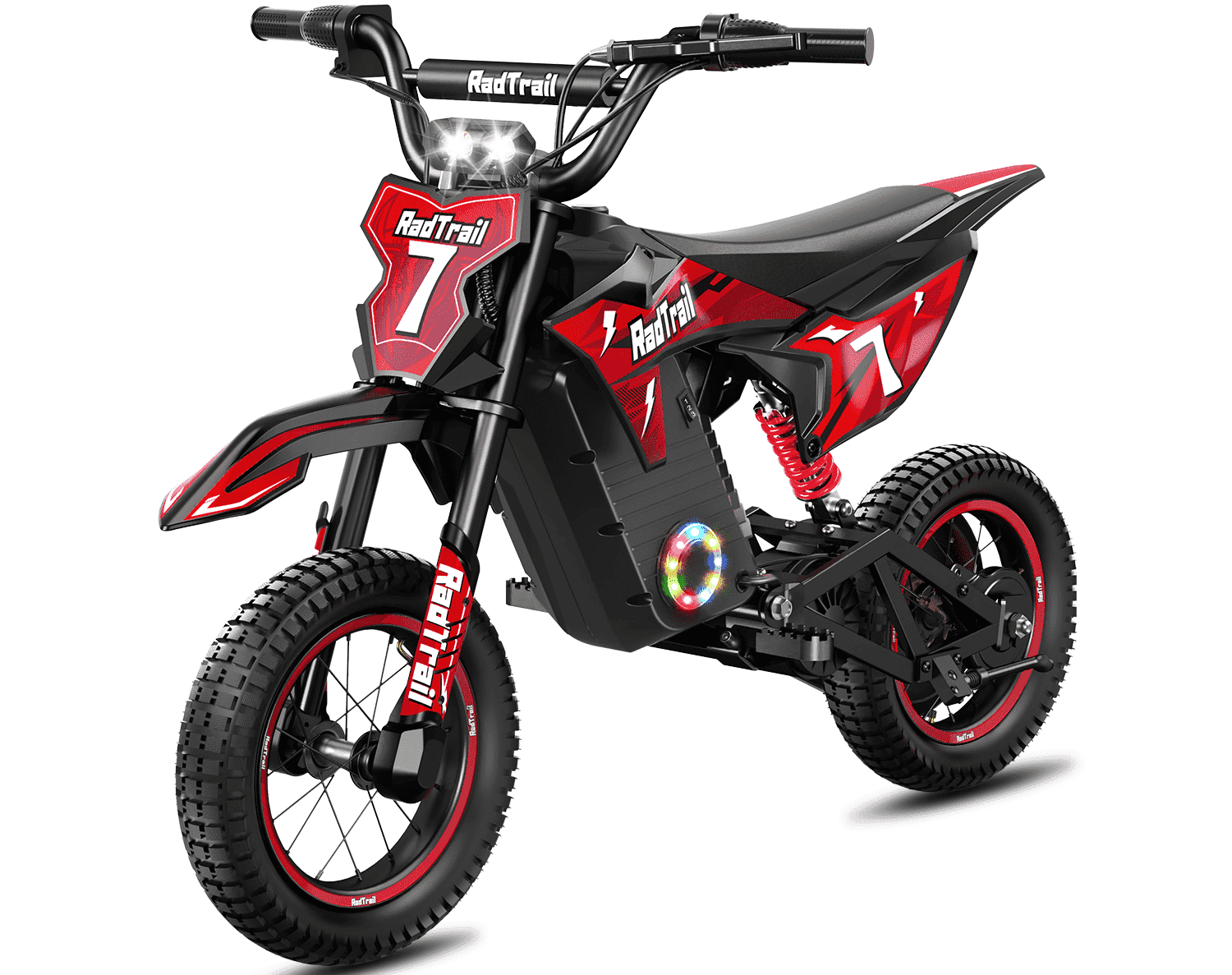 East doll 36V Electric Dirt Bike for Kids, Peak 700W Kids Electric Dirt Bikes, Electric Kids Dirt Bike for Boys Girls Aged 4-8Y, 3-Speed, Max 15.5 Mph, 13.7 Miles Long Range, 3 Light Modes, Red