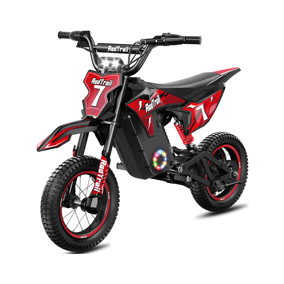 East doll 36V Electric Dirt Bike for Kids, Peak 700W Kids Electric Dirt Bikes, Electric Kids Dirt Bike for Boys Girls Aged 4-8Y, 3-Speed, Max 15.5 Mph, 13.7 Miles Long Range, 3 Light Modes, Red