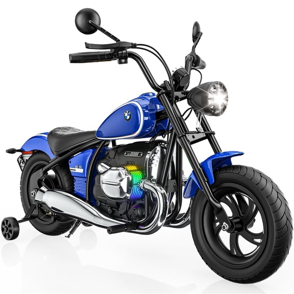 East doll BMW licensed Electric Motorcycle for Kids, Electric Ride on Toy, 200W Power Motor, Up to 13.05MPH & 12 Miles Long-Range, Twist-Grip Throttle, 3-Speed, Lights & Music, Blue