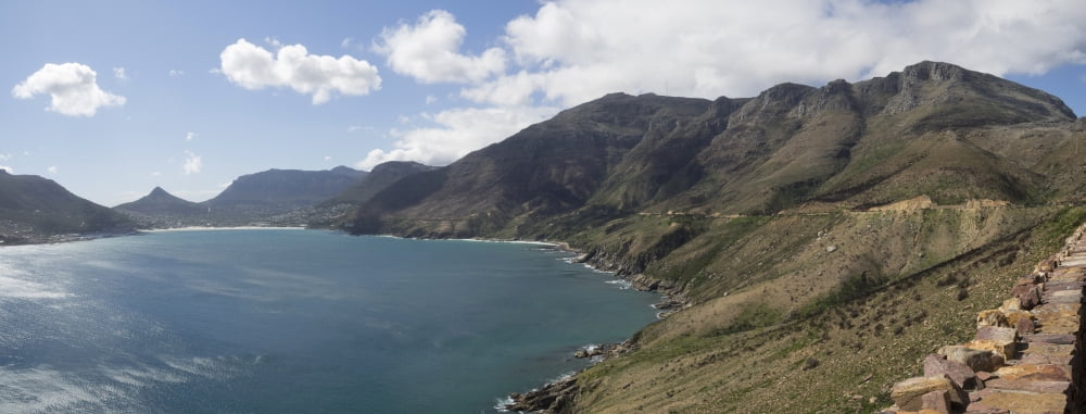 East side of Hout Bay seen from Chapmans Peak Cape Town Western Cape Province South Africa Canvas Art - Panoramic Images (36 x 12)