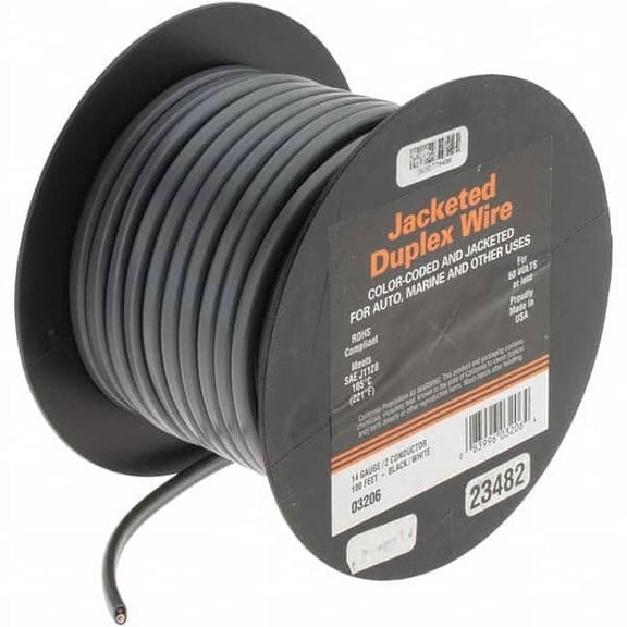 EastPenn 23482 14 AWG, 100' OAL, Hook Up Wire Gray PVC Jacket
