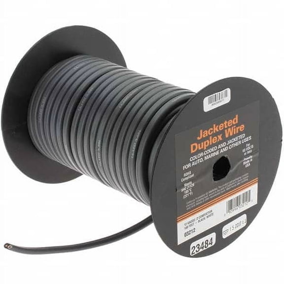 EastPenn 23484 12 AWG, 100' OAL, Hook Up Wire Gray PVC Jacket