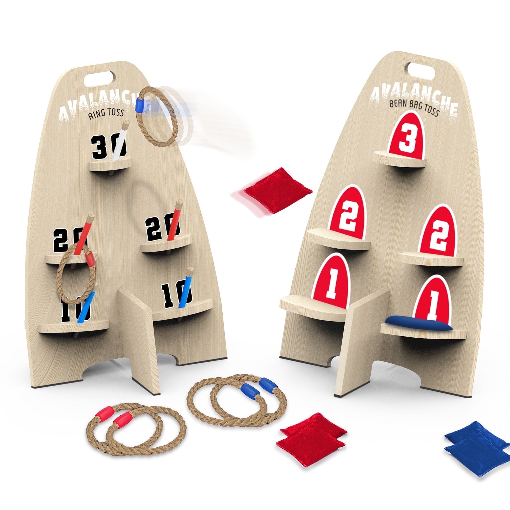 EastPoint Sports 2-in-1 Avalanche Toss and Ring Toss Game Wooden Outdoor