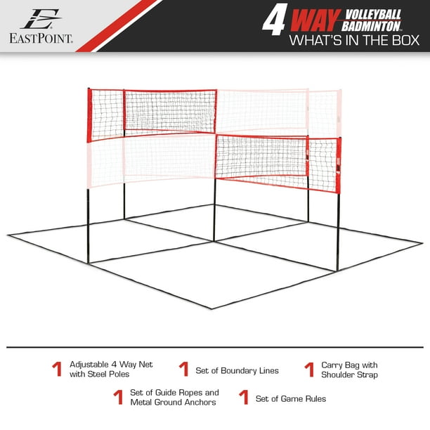 EastPoint Sports 4Way Badminton Volleyball Net