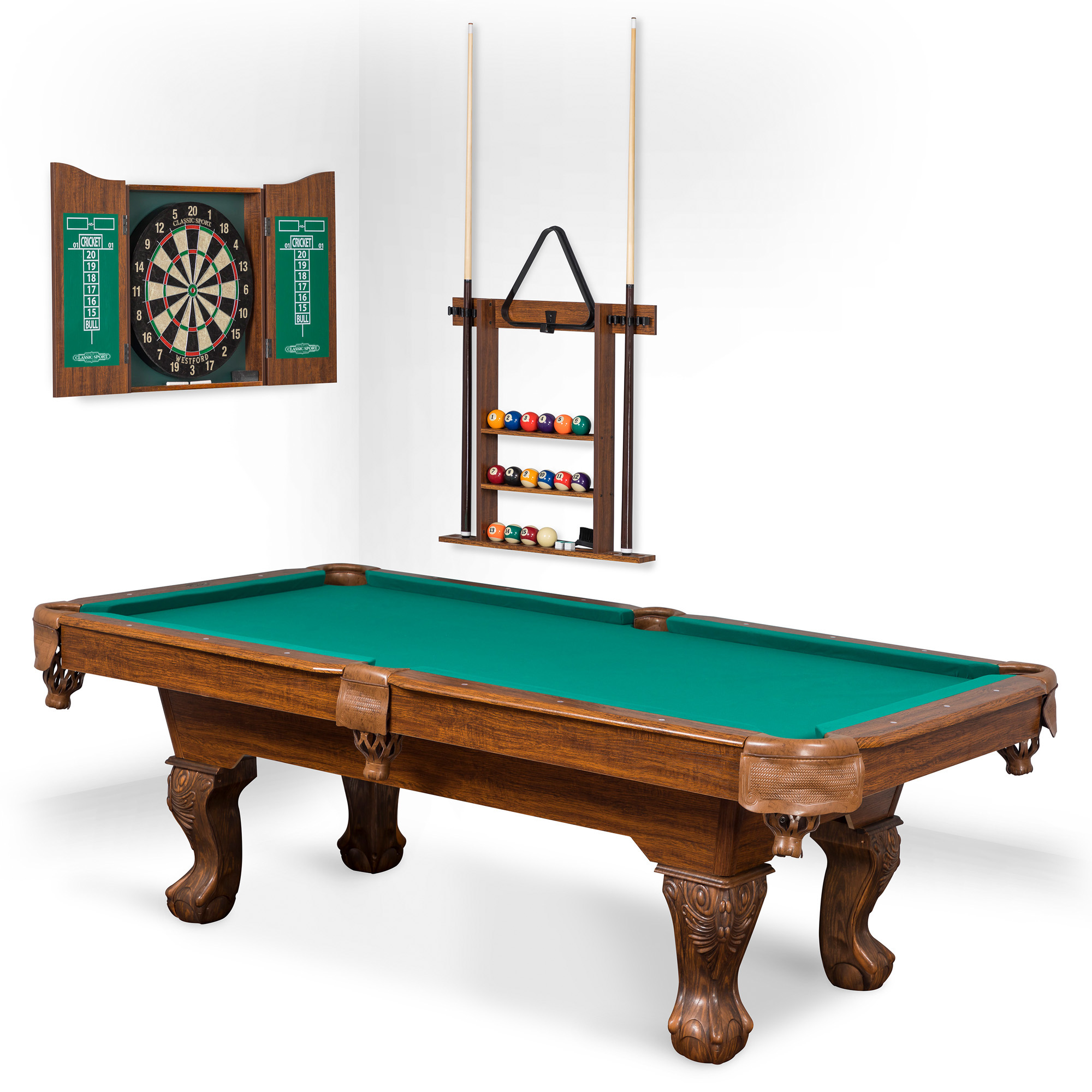 EastPoint Sports 90" Westford Pool Table with Dartboard & Cabinet - image 1 of 13