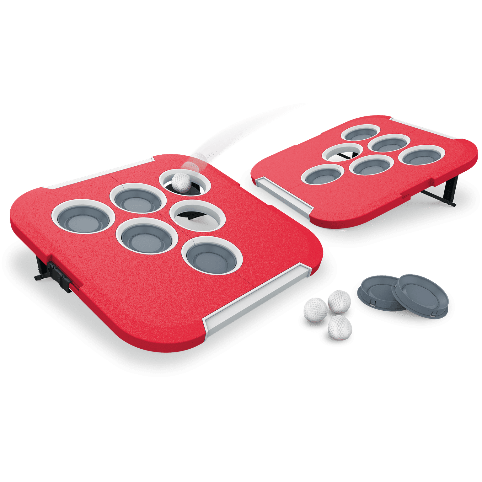 Red Outdoor Bean Bag Pong Cornhole Game Set