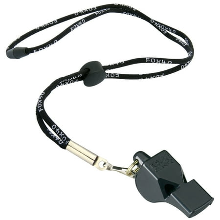 EastPoint Sports Classic Official Whistle with Lanyard - Black, Pea-less Design