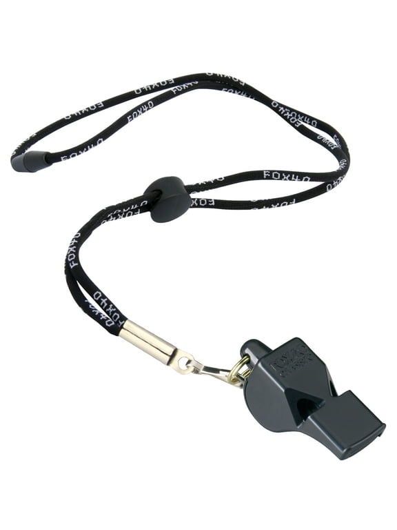 EastPoint Sports Classic Official Whistle with Lanyard - Black, Pea-less Design