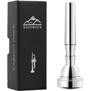 EastRock Trumpet Mouthpiece 7C Silver Plated Bb Made of Brass for Beginners with Box