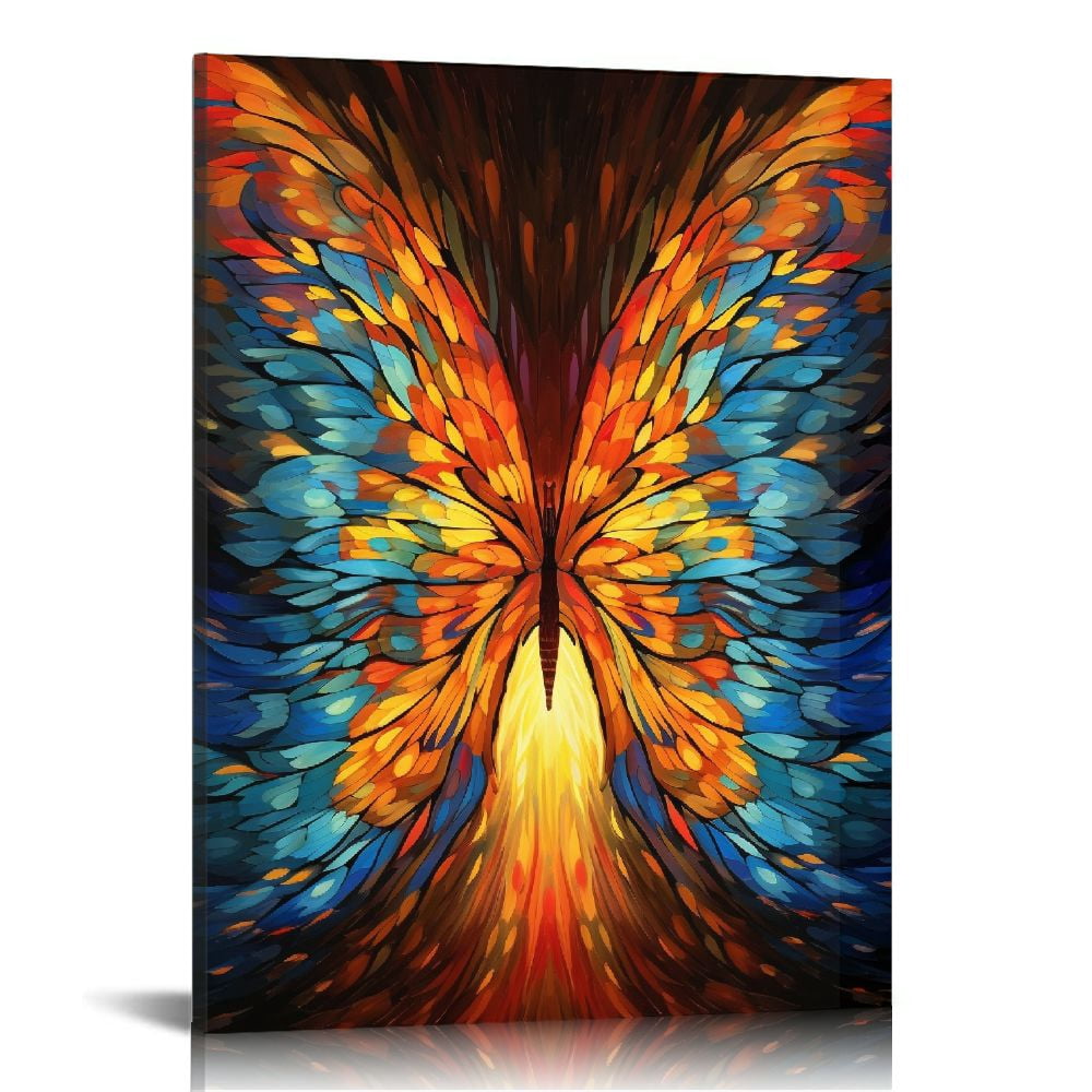 EastSmooth Abstract Butterfly Canvas Wall Art Colorful Butterfly ...