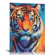EastSmooth Animal Canvas Wall Art Decoration with Framed Tiger Poster Wall Decoration for bedroom, living room, den, office, home decor.