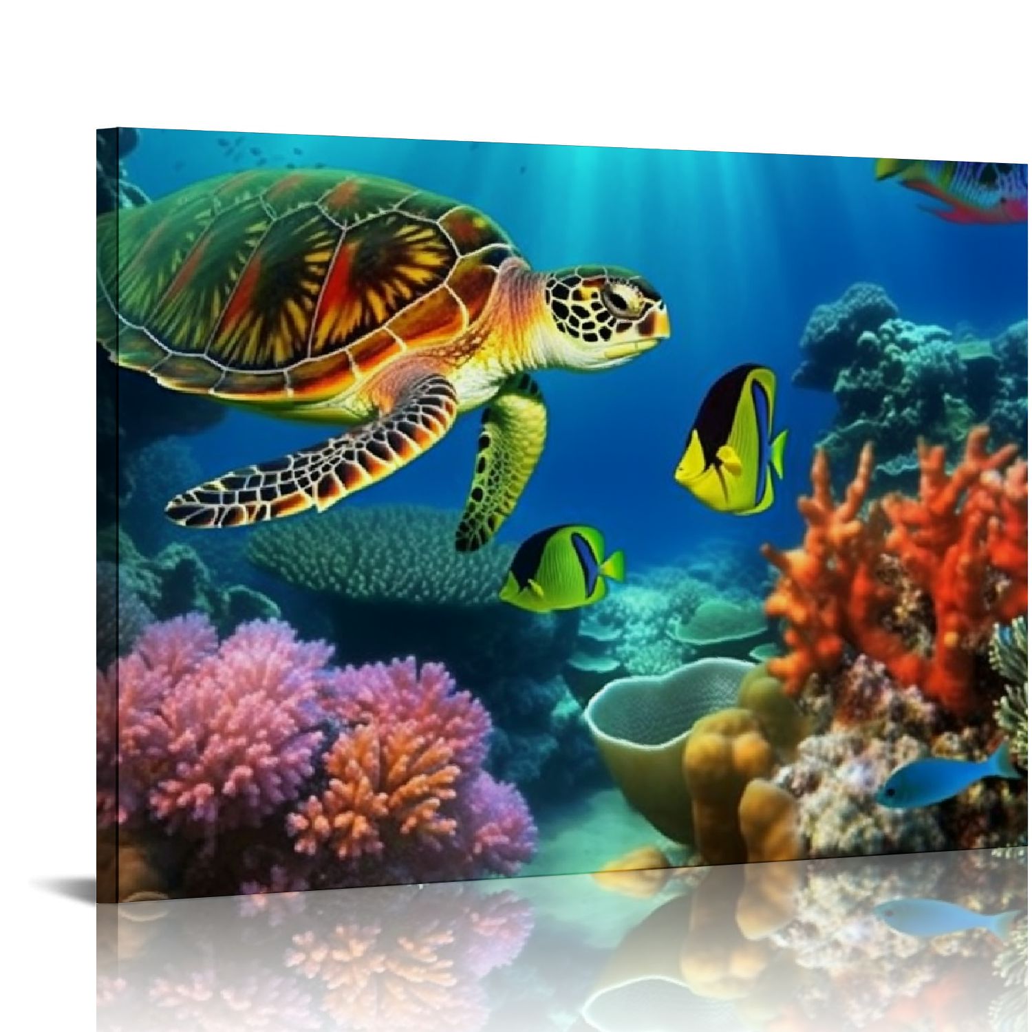 EastSmooth Bathroom Canvas Wall Art Sea Turtle Wall Decor for Living ...