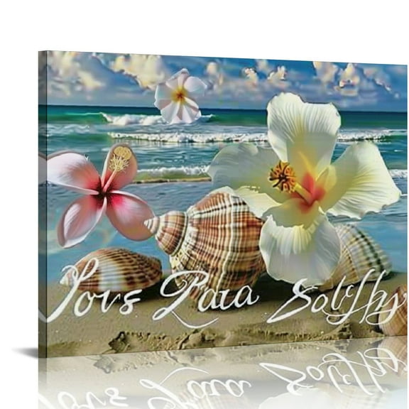 EastSmooth Beach Wall Art Ocean Coastal Starfish Christian Wall Decor Scripture Quotes God Says You Are Pictures Print Framed Artwork for Bathroom Bedroom Living Room Yoga Room 16x12in