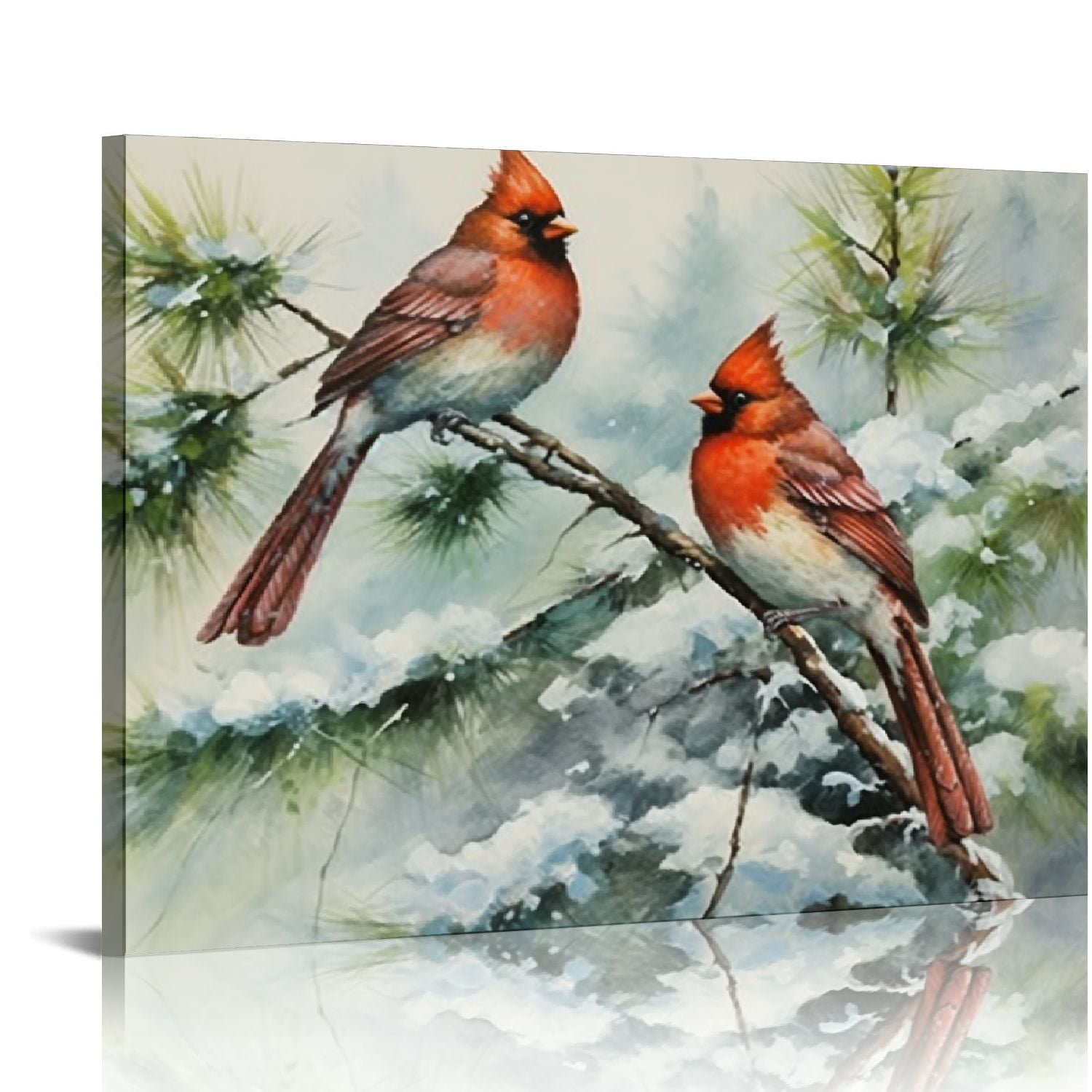 EastSmooth Cardinals Wall Art Canvas Picture - Christmas Red Bird Print ...