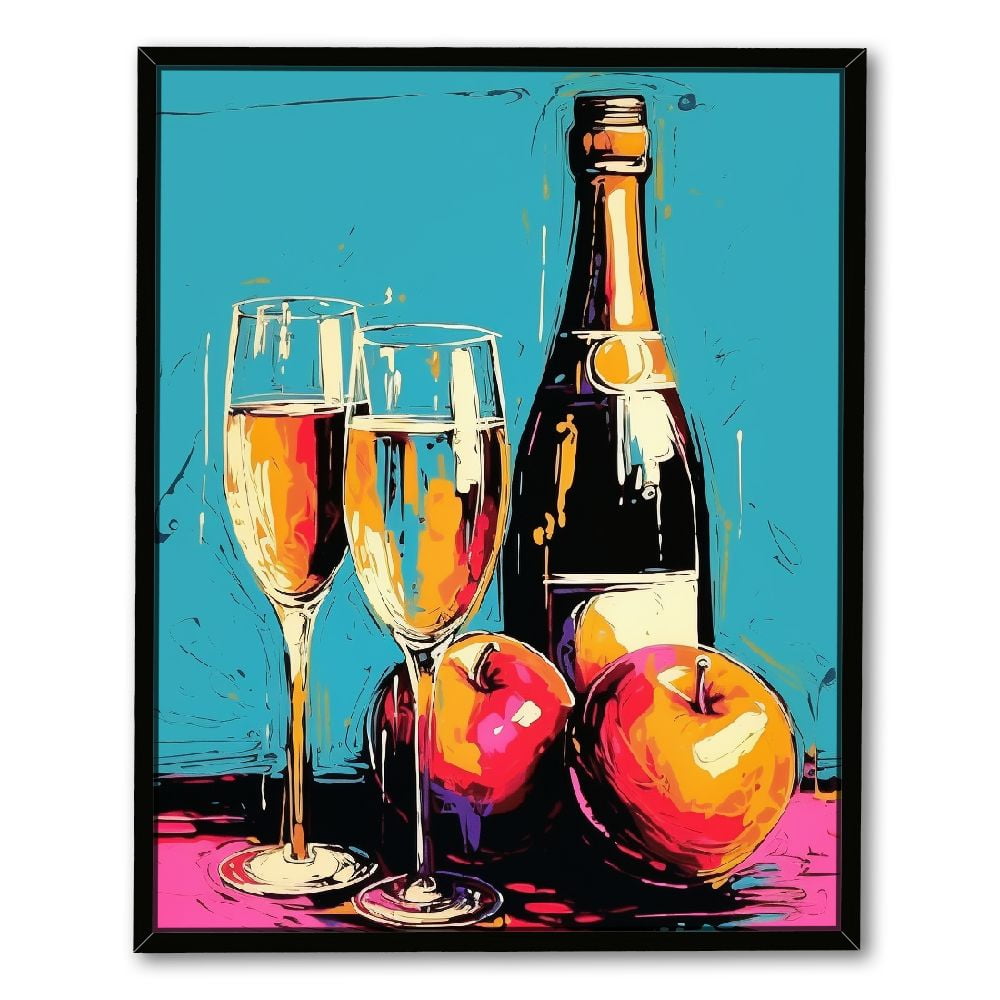 Eastsmooth Champagne Picture Colorful Wine Glass Art Print Cocktail Canvas Wall Art Champagne 2181