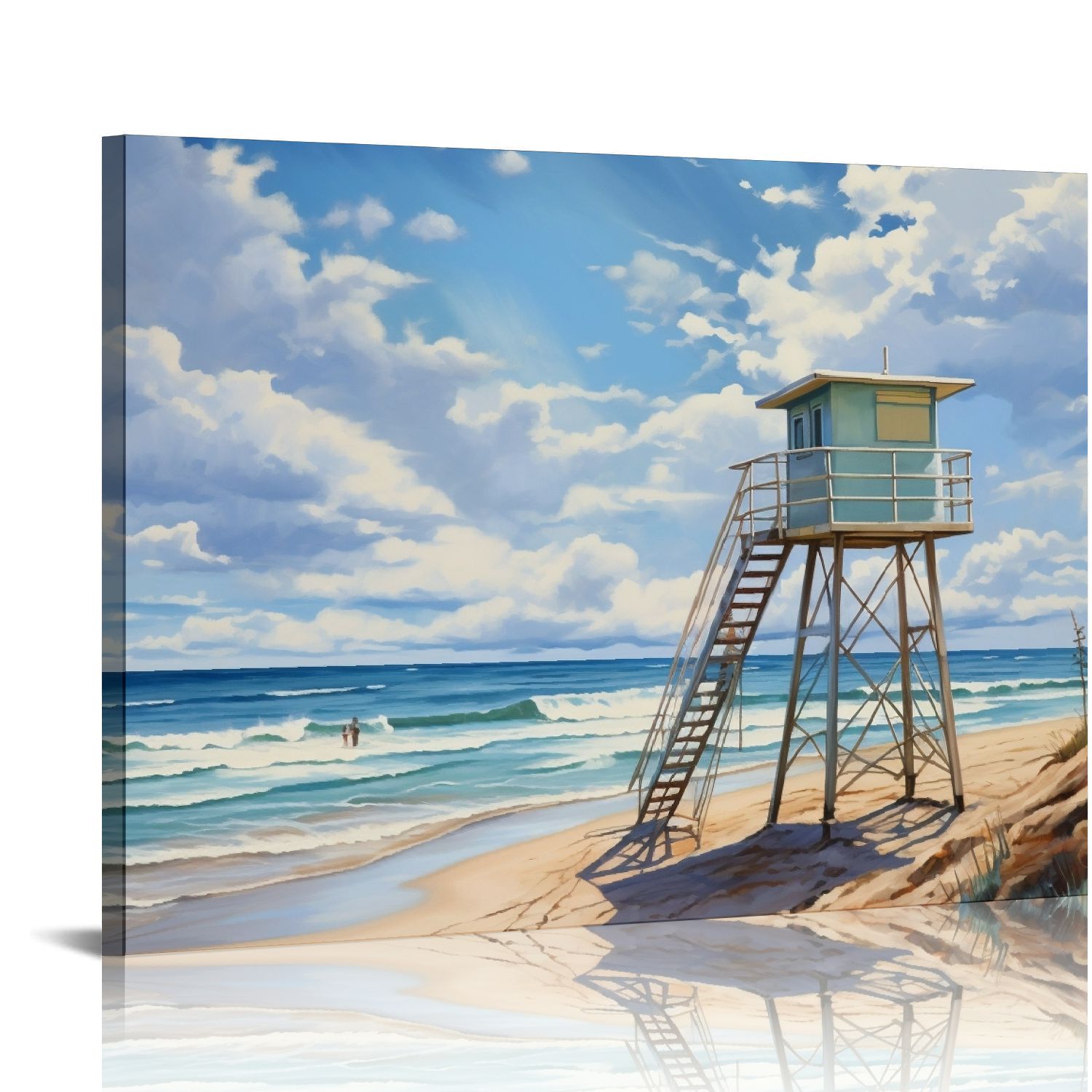 EastSmooth Coastal Wall Decor Abstract Beach Wall Art for Living Room ...