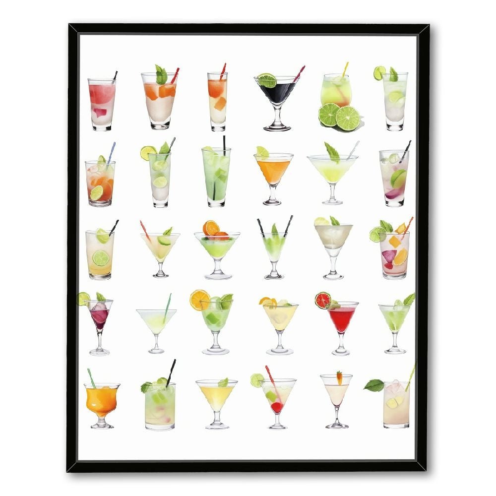 EastSmooth Cocktail Poster Cocktail Mixology Wall Art Canvas Print for