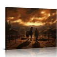 thumbnail image 1 of EastSmooth  Cowboy Wall Art Running Horse Picture Western Wall Decor Painting Animal Framed Canvas Print Rustic Country Farmhouse Wall Decor, 1 of 4