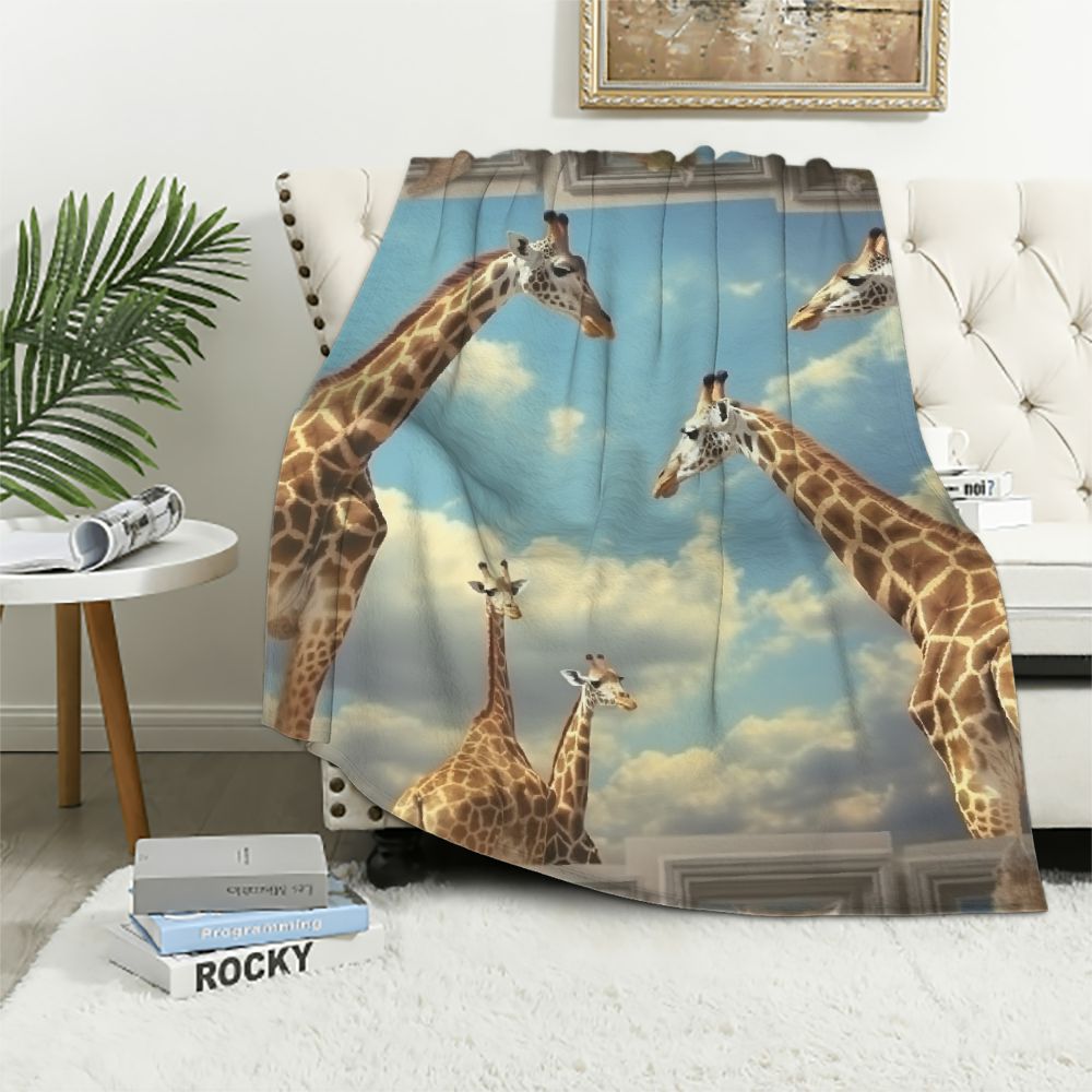 EastSmooth Cute Giraffe Blanket Animals Giraffes Throw Blankets for