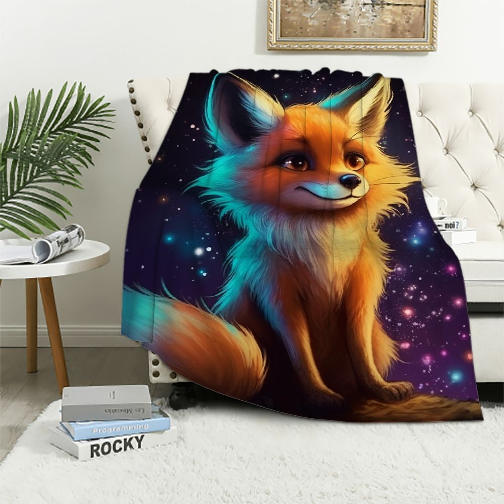 Eastsmooth Foxes Blanket, Cute Fox Blanket, Fox Gifts For Fox Lovers 