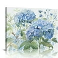thumbnail image 1 of EastSmooth  Framed Flowers Canvas Wall Art - Blue Floral Canvas Pictures, Living Room Wall Decor, Blue Hydrangea Botanical Canvas Prints Painting Abstract Artwork Bedroom Office Home, 1 of 5