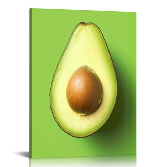 EastSmooth Fruit Framed Wall Art decor, Pineapple and Avocado Modern Contemporary Bathroom Pictures Canvas Wall Art with Black Frame Canvas Prints Wall Modern Artwork for Living Room 12x16 in