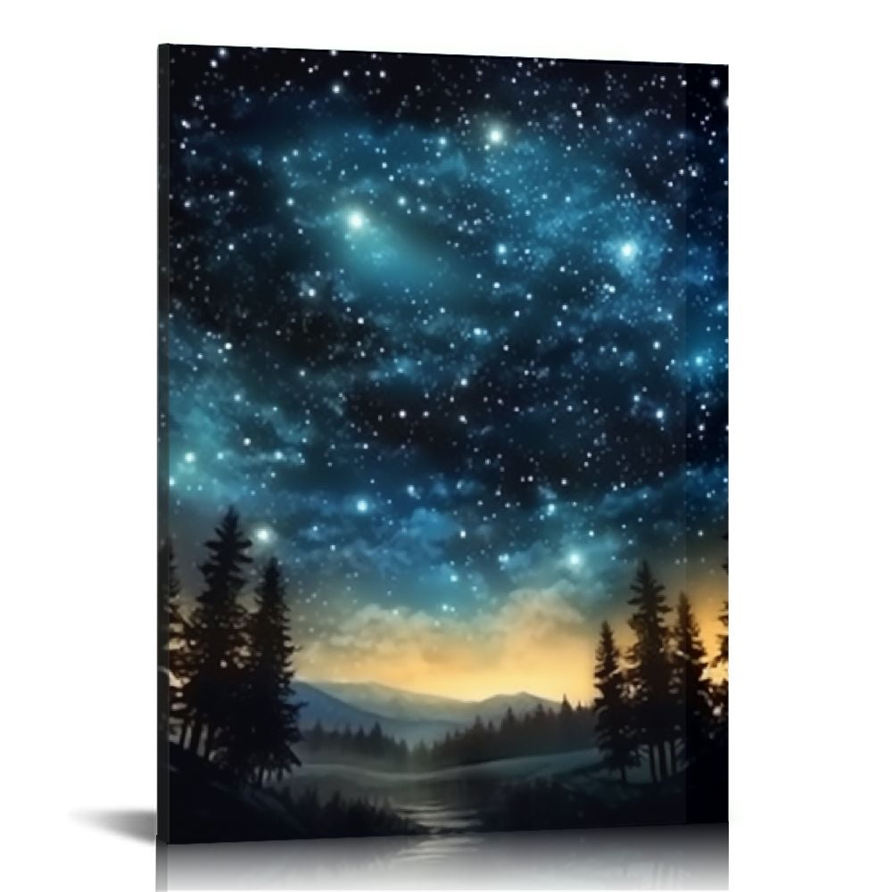 EastSmooth Galaxy Wall Decor for Boys Room Canvas Wall Art Colorful ...