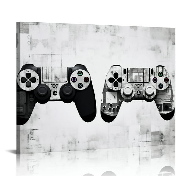 EastSmooth Gamepad Gamer Canvas Wall Art for Game Room Wall Decor Retro Gamer Decor for Boys Room Gaming Posters Prints Pictures Painting Artwork Gift for Gaming Lover