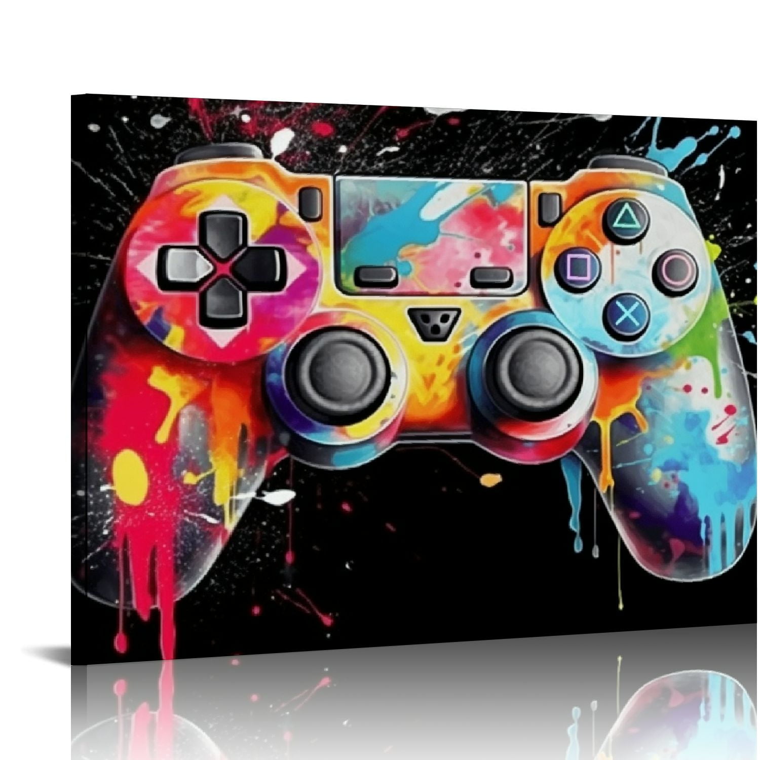 EastSmooth Gamer Room Decor Gaming Decor Graffiti Gamepad Painting