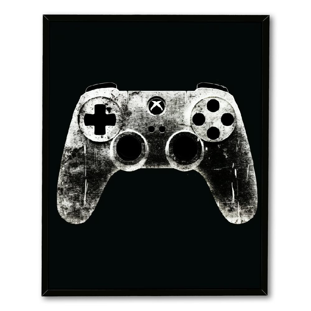EastSmooth Gamer Themed Decor Black and White Game Modern Black
