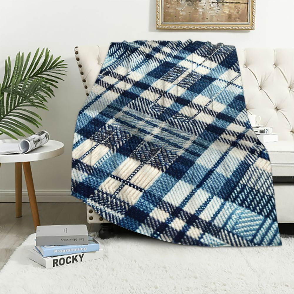Biddy Murphy Irish Wool Throw Blanket - 55x65 Inch Herringbone Pattern, 100% Pure New Wool, Made In Ireland