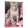 thumbnail image 1 of EastSmooth  Glam Fashion Picture Pink Blush Wall Art Leopard Books High Heel Shoes Perfume Canvas Prints for Modern Home Office Woman Girl Makeup Bedroom Wall, 1 of 5
