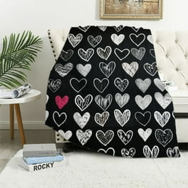 EastSmooth Valentine s Day Love Heart Throw Blanket Lightweight Ultra Soft Flannel Blanket for Girlfriend Sweetheart Pink Red Warm Cosy Fuzzy Throw Blanket for Sofa and Bed Be Mine Love Walmart