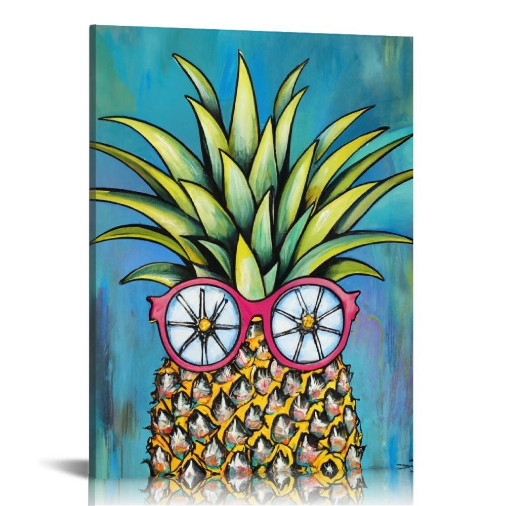 EastSmooth Inspirational Pineapple Summer Canvas Wall Art Prints, Be A ...