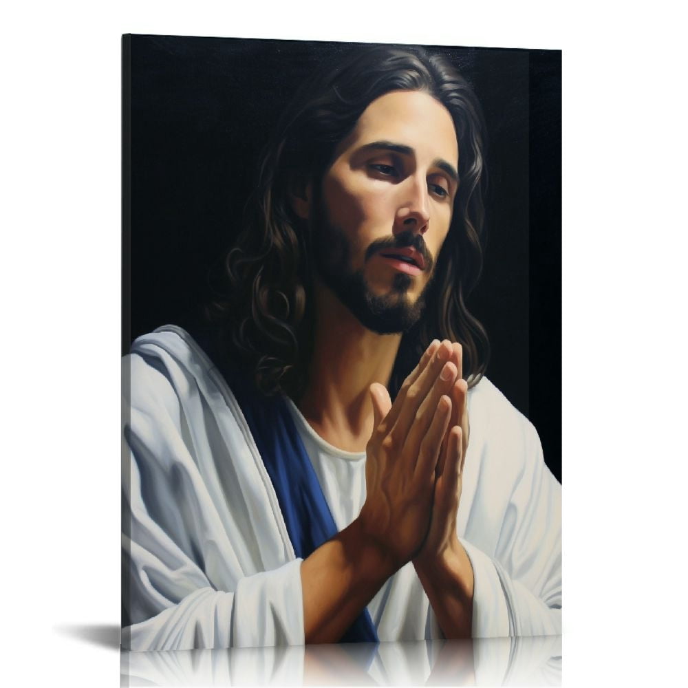 EastSmooth Jesus Canvas Wall Art Christian Jesus Portrait Abstract ...