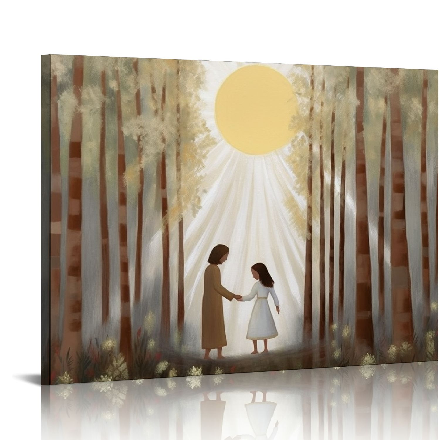 EastSmooth Jesus and Woman Wall Art Religious Canvas Paintings Jesus ...