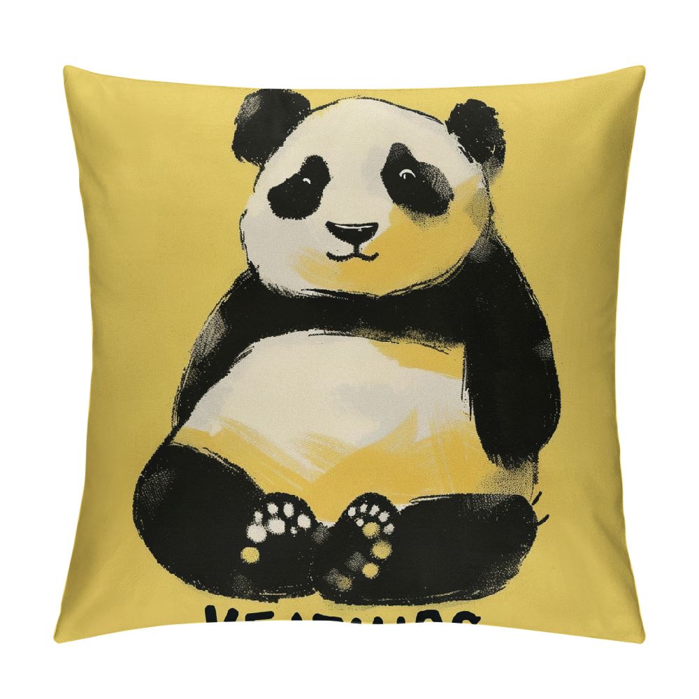 Koudjkd Panda Bears Design Body Pillow Cover - Silky Satin, 20x54 Inches, Envelope Opening - View #7